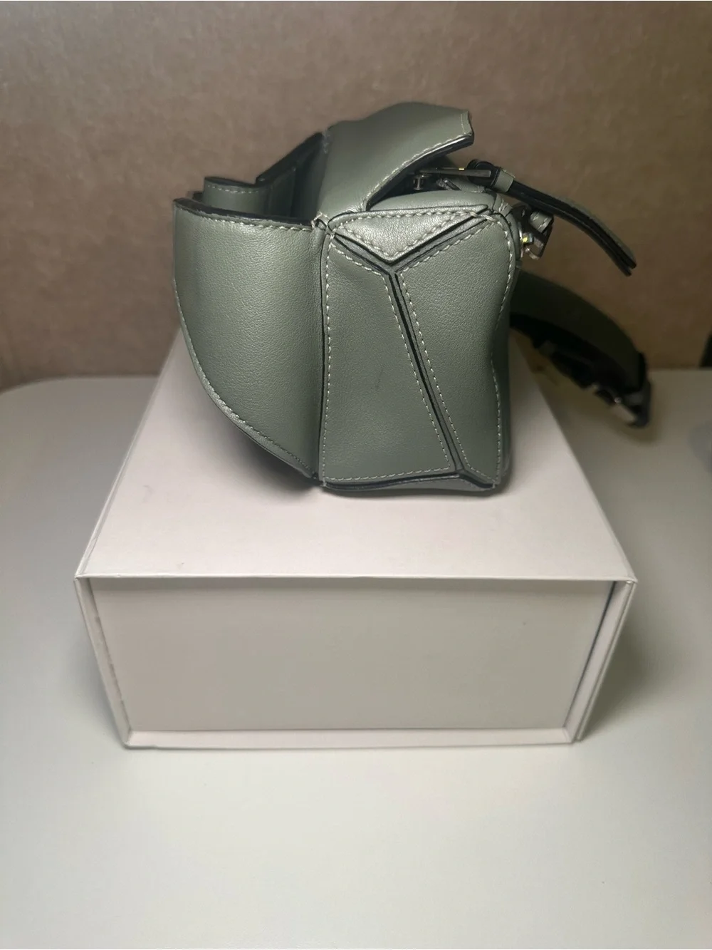 Loewe Sage Green Puzzle Messenger Bag